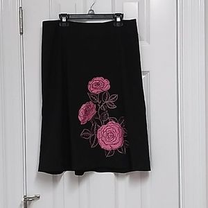Pink floral design skirt
